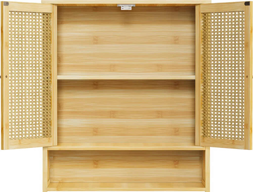 Armadietto Pensile Wisfor in Bambù: Mobile da Bagno Design Scandinavo - 10