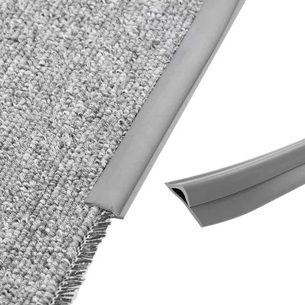 Bande de transition PVC gris foncé autocollante pour moquette et sol