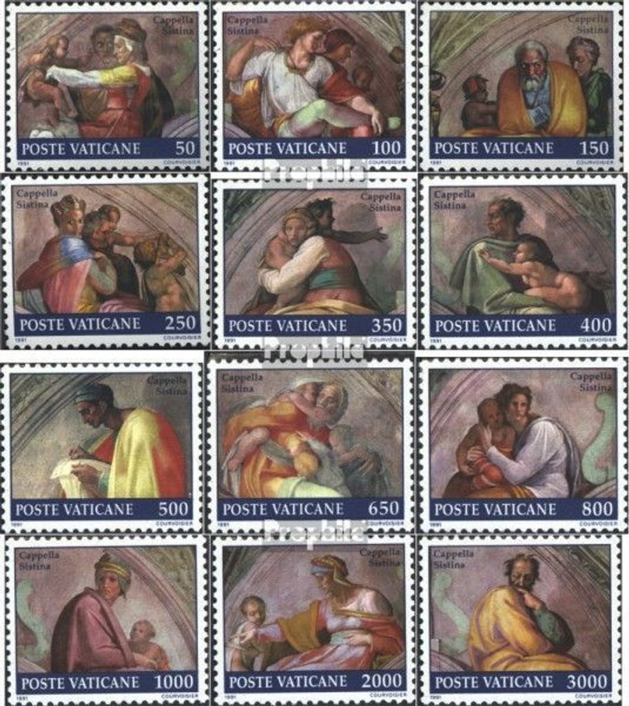 Briefmarken Vatikanstadt 1991 Mi 1023-1034 (kompl.Ausgabe) gestempelt Žgyptisches Museum