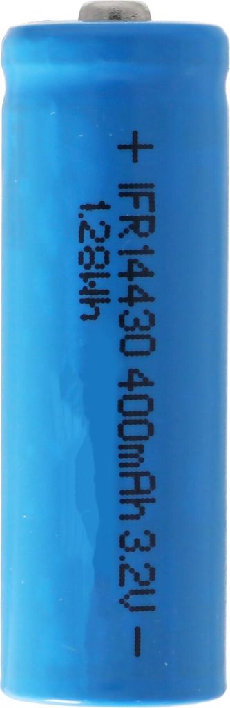 IFR 14430 400mAh 3,2V LiFePo4 Akku mit Kopf 43,8x14,2mm, Produktbild 