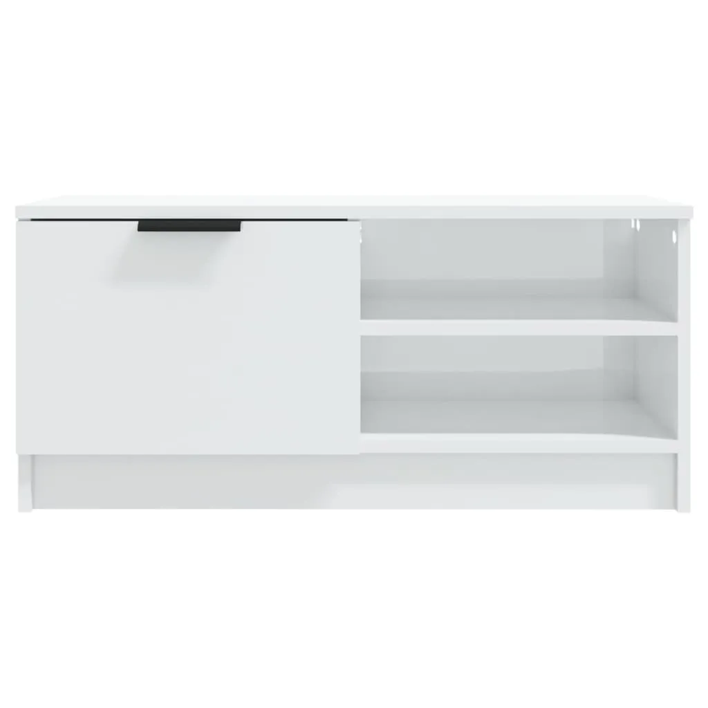 Supporto TV vidaXL 2 Pezzi 80x35x36,5 cm Bianco Lucido - Offerta - 5