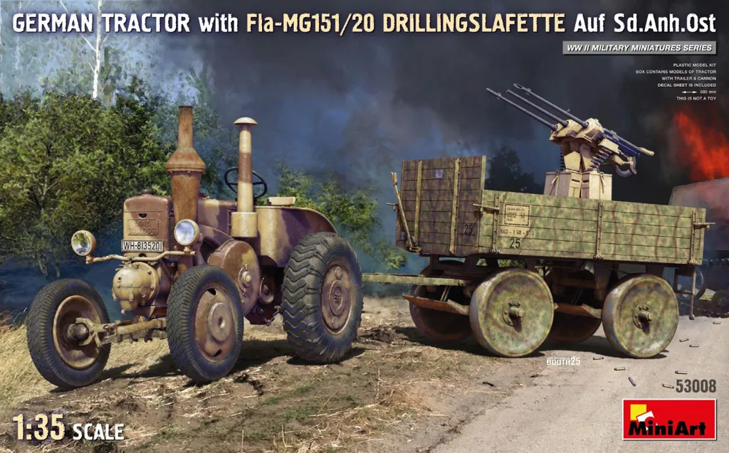 Tracteur Allemand Fla-MG151/20 Drillingslafette Sd.Anh.Ost 1:35