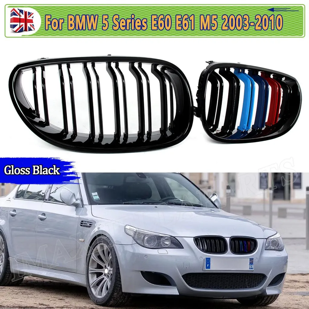 Grille de calandre Série 5 E60 E61 noir brillant style M look réniforme