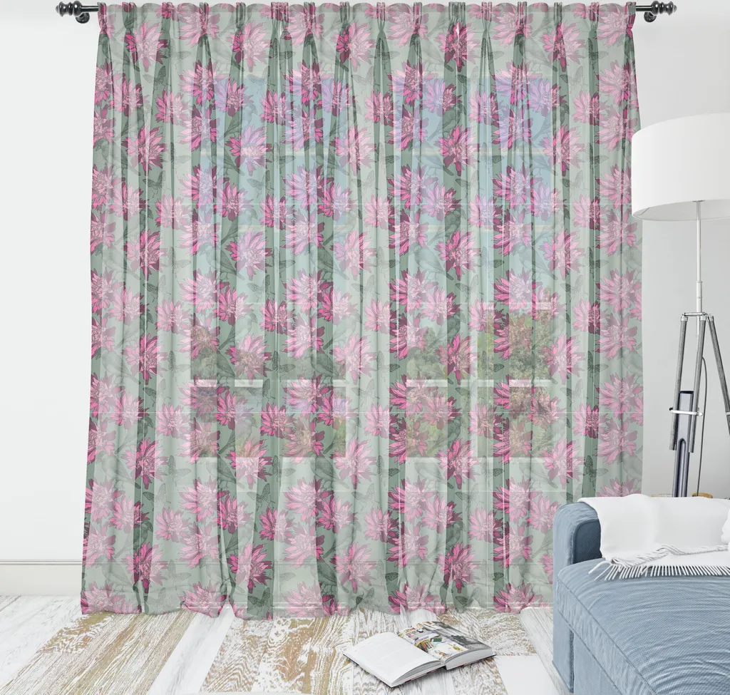 Arazzo ABAKUHAUS Uccelli e Petali - Sogno in Raso Rosa Laurel 160x274