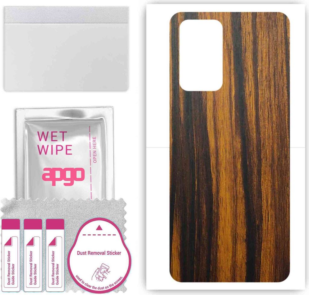 apgo Rückseite Schutzfolie, Skin, kompatibel mit ZTE Voyage 30 Pro, Hinten Displayschutzfolie aus Vinylfolie, kratzfest, einfache Montage - Tigerwood