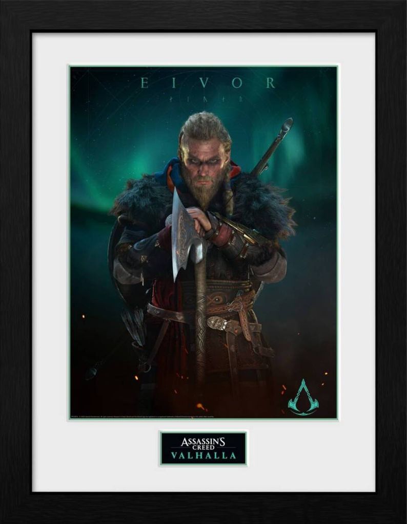 Assassin's Creed Valhalla - Poster im Rahmen - Eivor - Collector Print 40x30cm