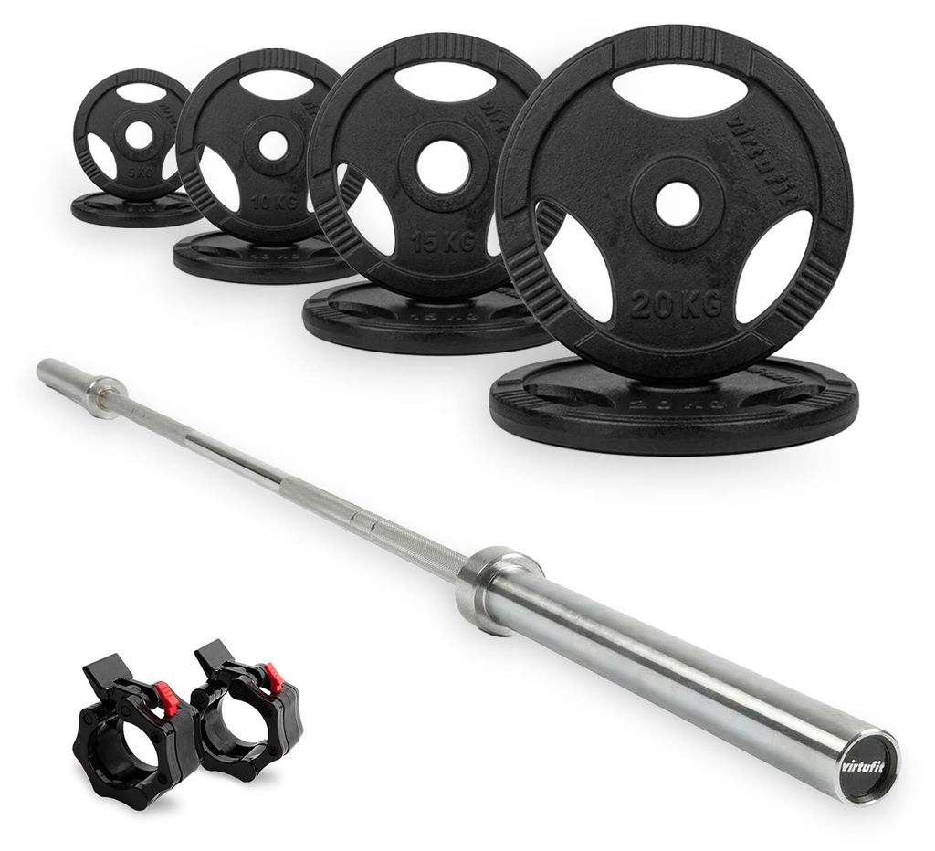 VirtuFit Zestaw olimpijski żeliwny 120 kg Zdjęcie produktu 