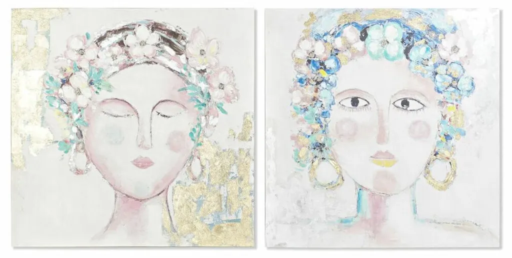 Set de Tableaux Femme Scandinave 100x100 pour Salon et Chambre Zen