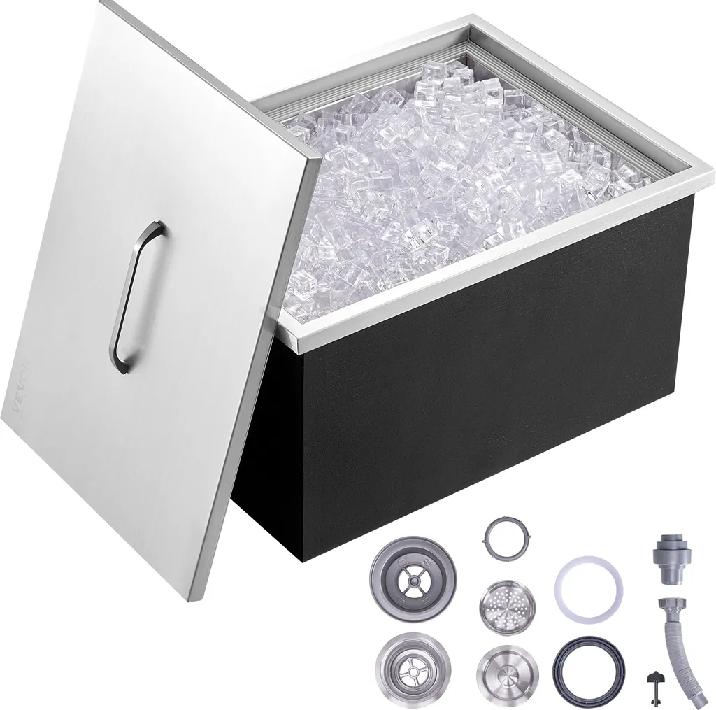 VEVOR Ghiacciaia Drop-In 30L Acciaio Inox - Bar e Barbecue Esterno