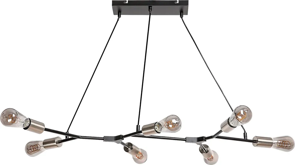 Rabalux 72027 Branwen Lampada Sospensione 7 Luci E27 Nero Argento