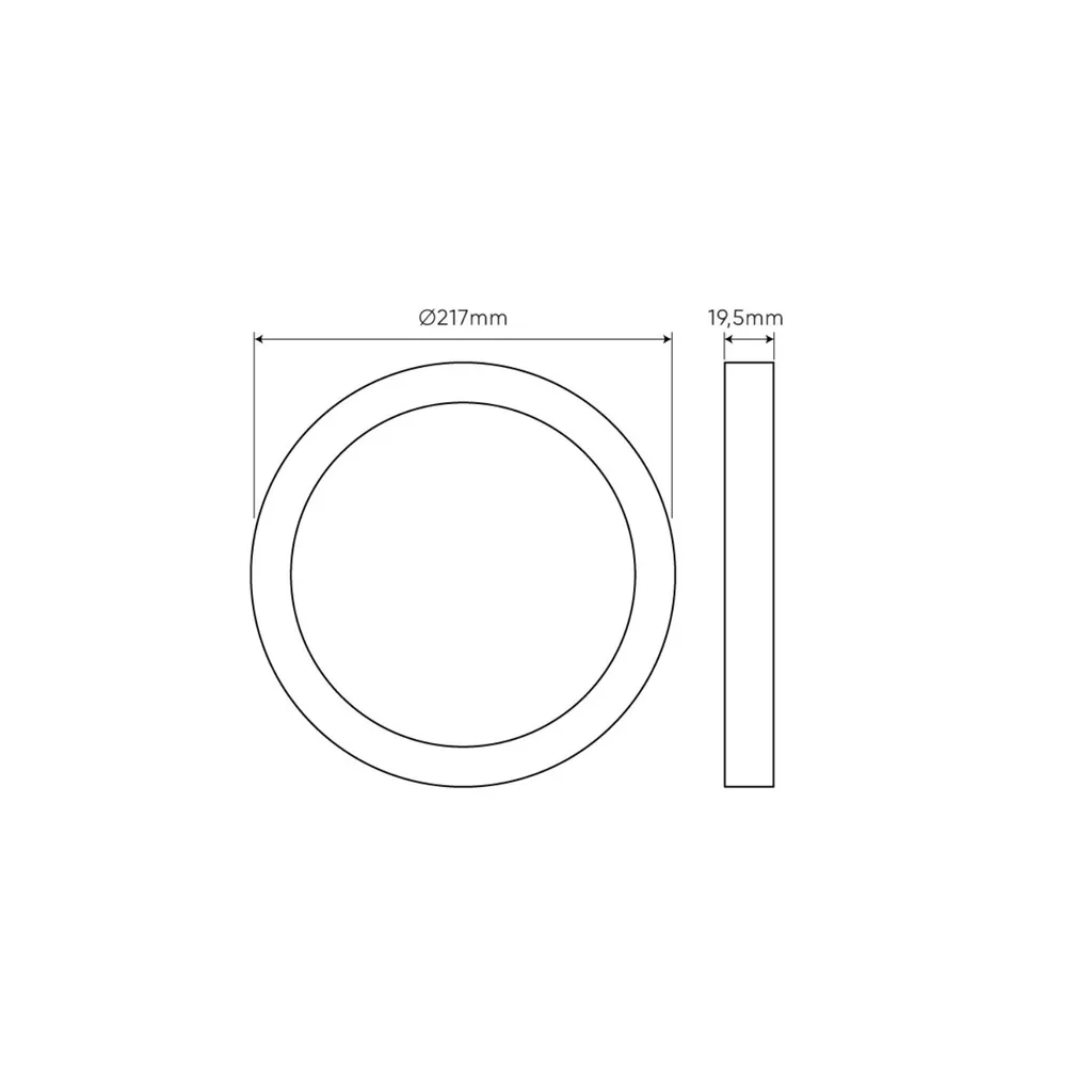 Plafonnier LED encastrable rond pack de 10 avec température blanc réglable