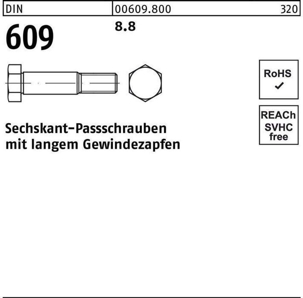 Reyher Sechskant-Paßschrauben DIN 609 8.8 M 12 x 50 SW 18 (25 Stück)