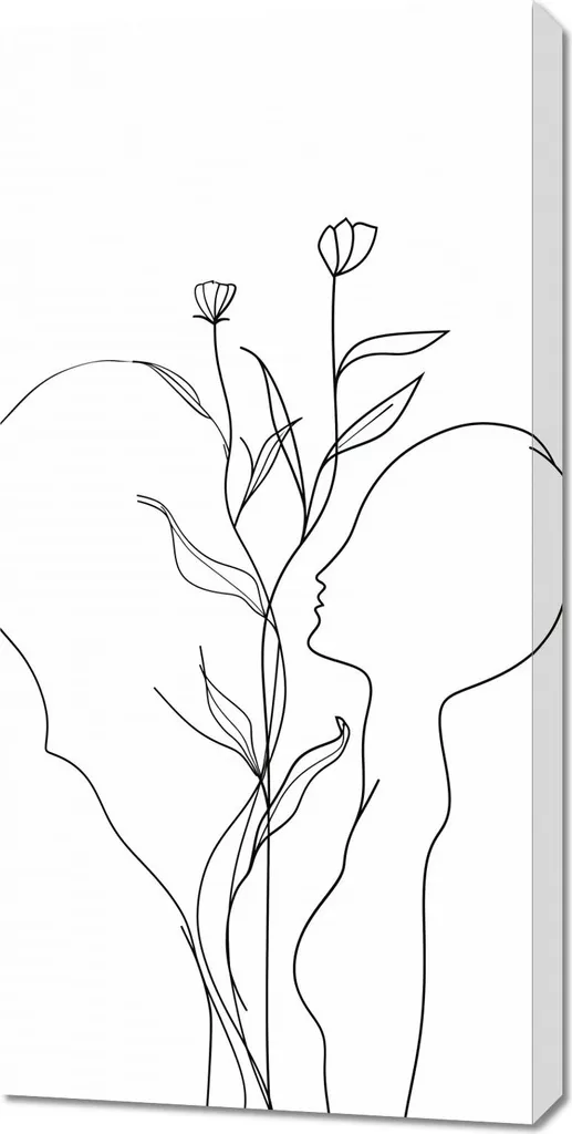 Decorazione Parete 50x100 Cuore e Natura - Quadro Moderno Design