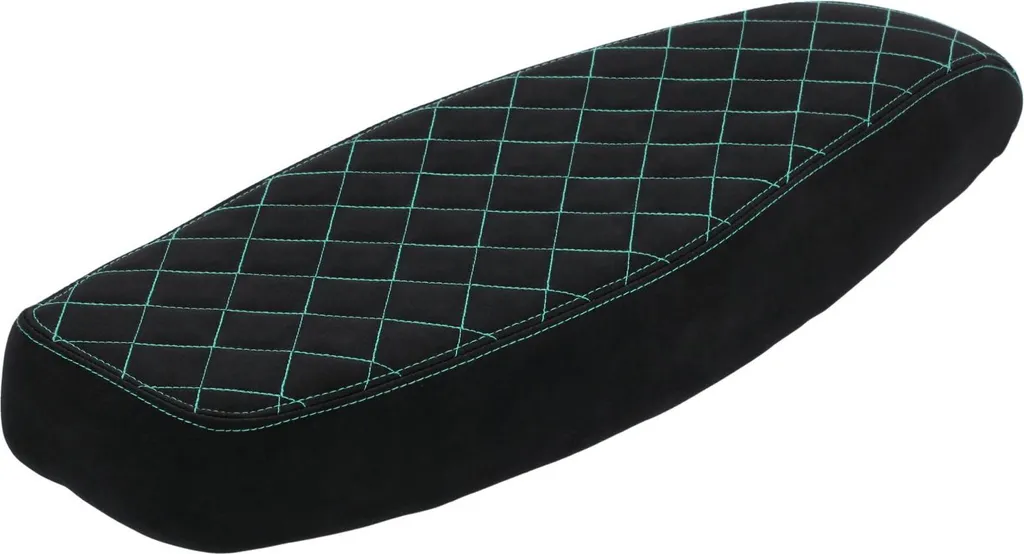 Selle Simson S50 S51 S70 Look Diamond Noir/Vert avec Surpiqûres Pro