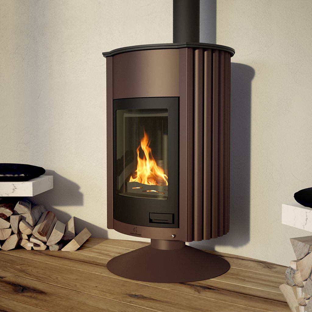 HS FLAMINGO Kaminofen MASTERFLAMME Grande II - braun - Samt Produktbild 
