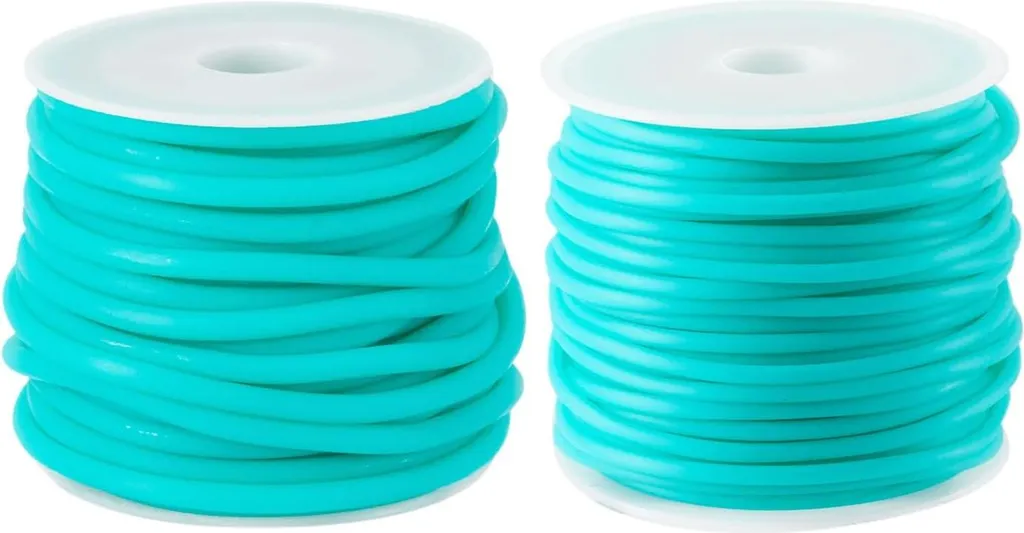 Cordon en caoutchouc anti-nœuds turquoise pour loisirs créatifs
