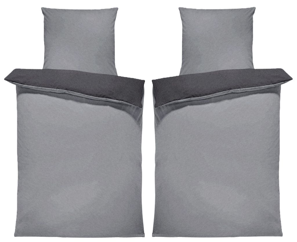 Winter Bettwäsche Doubleface Uni Wende kuschelig flauschig Produktbild 
