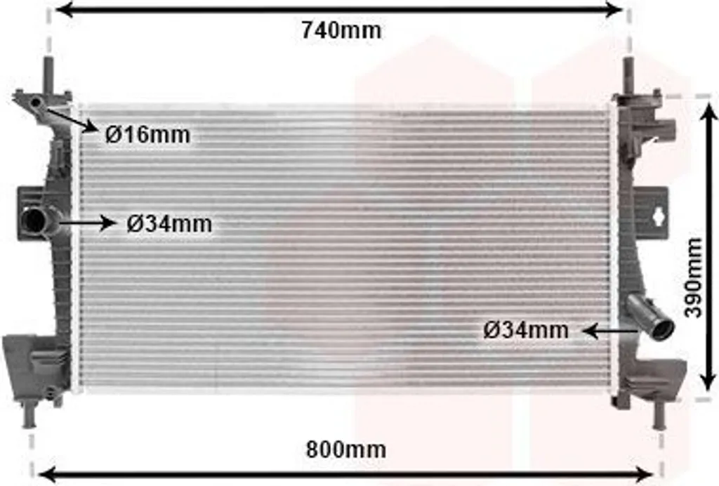 Radiateur moteur Van Wezel 18002475 pour Ford Focus III et C-Max II DXA
