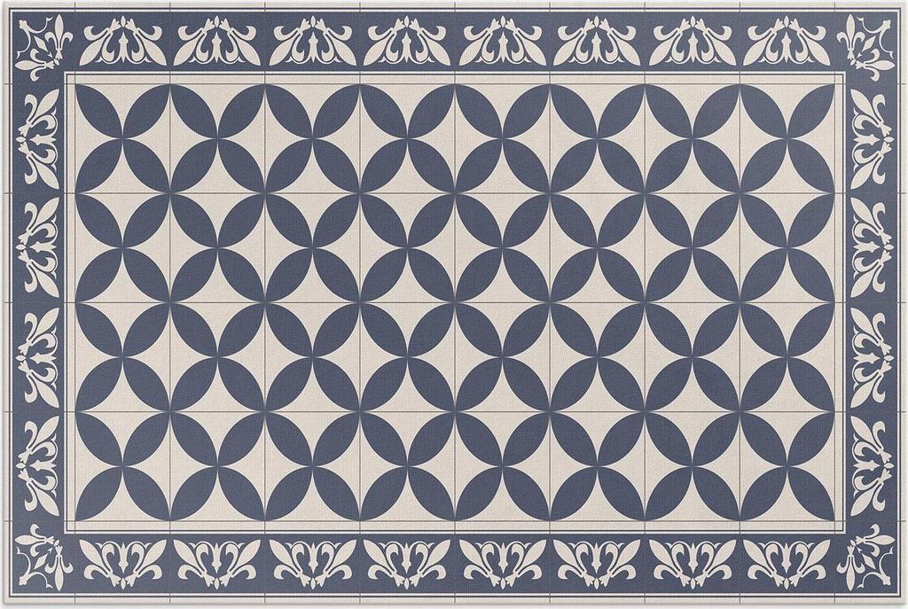 Azulejos-Muster, elegantes Mosaik – Vinylteppich – 140x210 cm – Outdoor Teppich – Terrasse – Wetterfest – Modern
