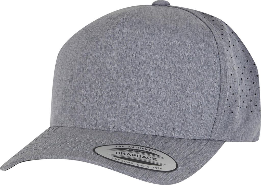Flexfit - Baseball-Mütze für Herren/Damen Uni, 5 Segmente RW10859 (Einheitsgröße) (Grau meliert)