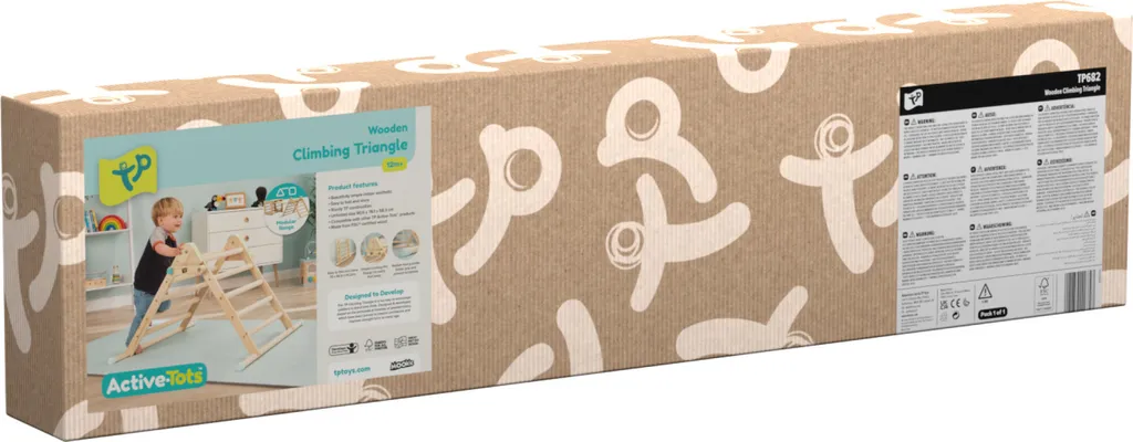 Triangle d'escalade bois TP Toys : solution motricité bébé sans écran - 7