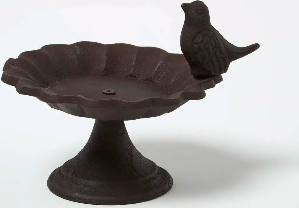Abbeveratoio Uccelli Ghisa Homescapes | Mangiatoia Vintage Esterni