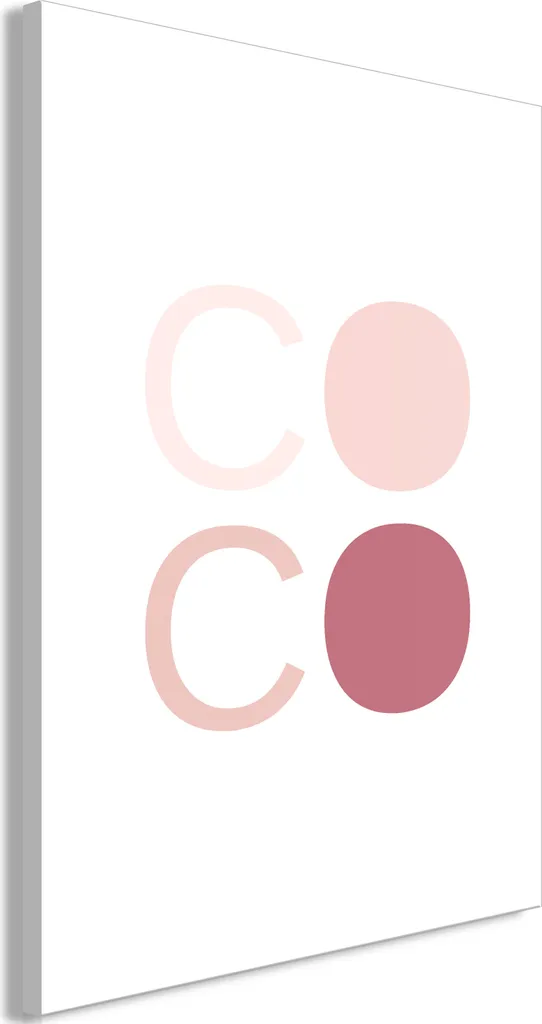 Quadro Moderno Pink Coco 60x90 Verticale: Stampa su Tela Glamour