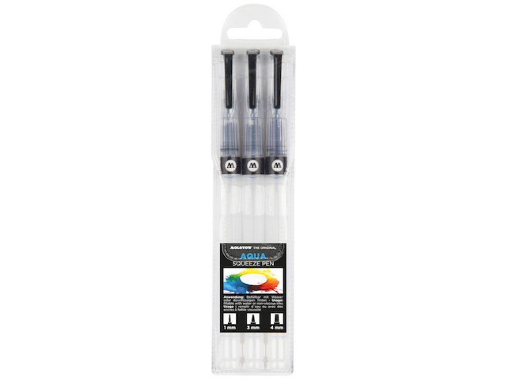 Molotow AQUA Squeeze Pen Basic-Set 1 je 1x 1, 3 und 4 mm