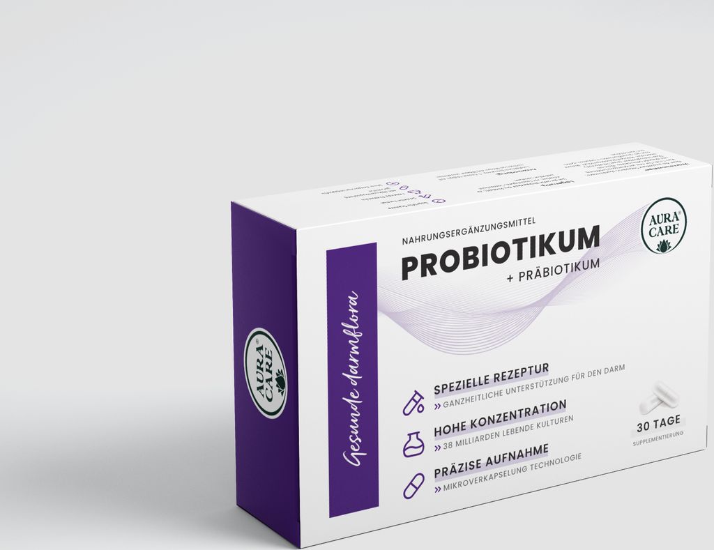 AuraCare Probiotikum + Präbiotikum - Darmflora 30 Kapseln
