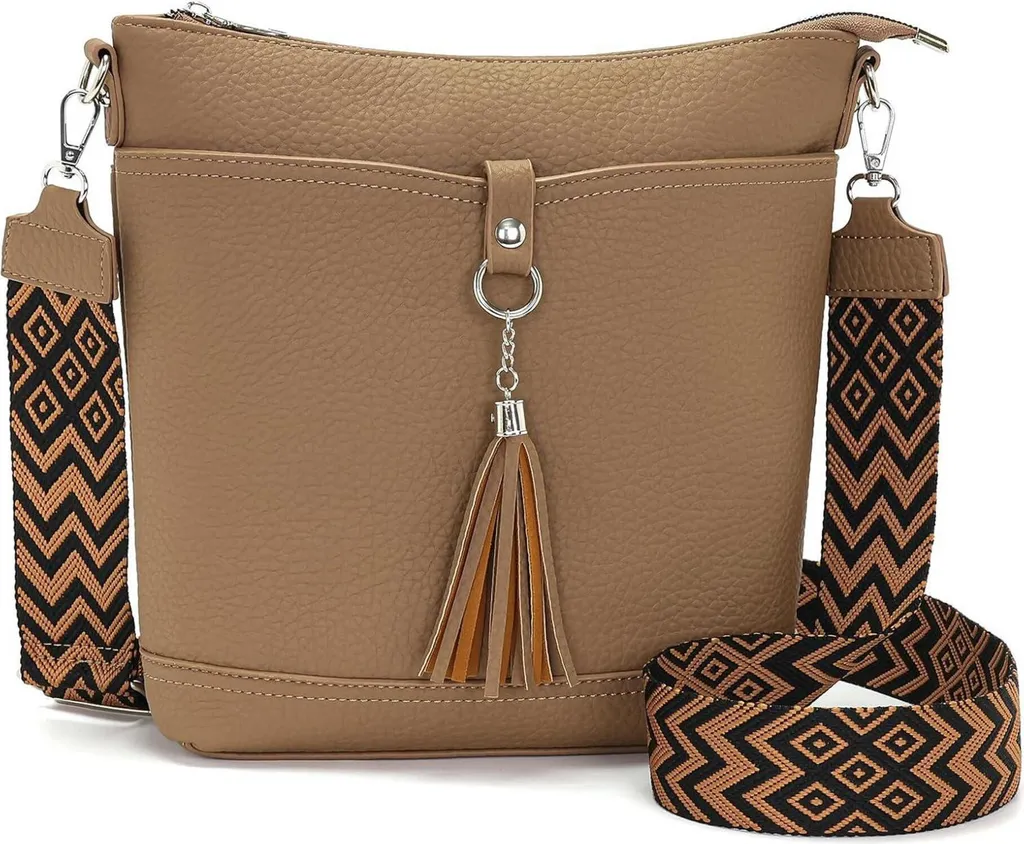 Sasrymnl Crossbody Media Nera: Il Classico Moderno in Ecopelle