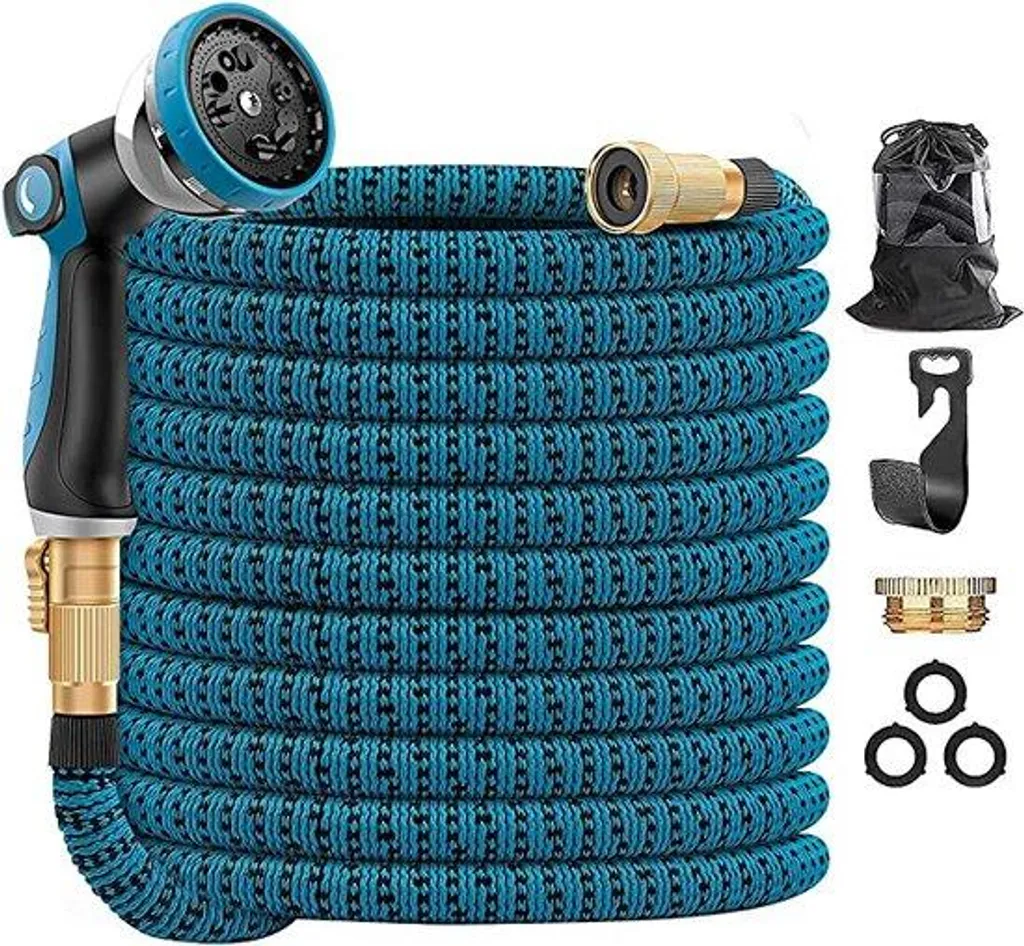 Tuyau d'arrosage flexible 30m idéal pour grand jardin et lavage auto