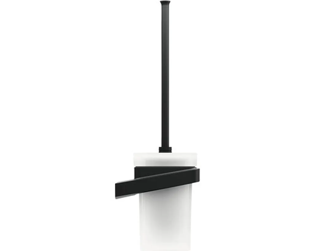 Brosse WC murale anti-goutte facile à nettoyer pot verre noir