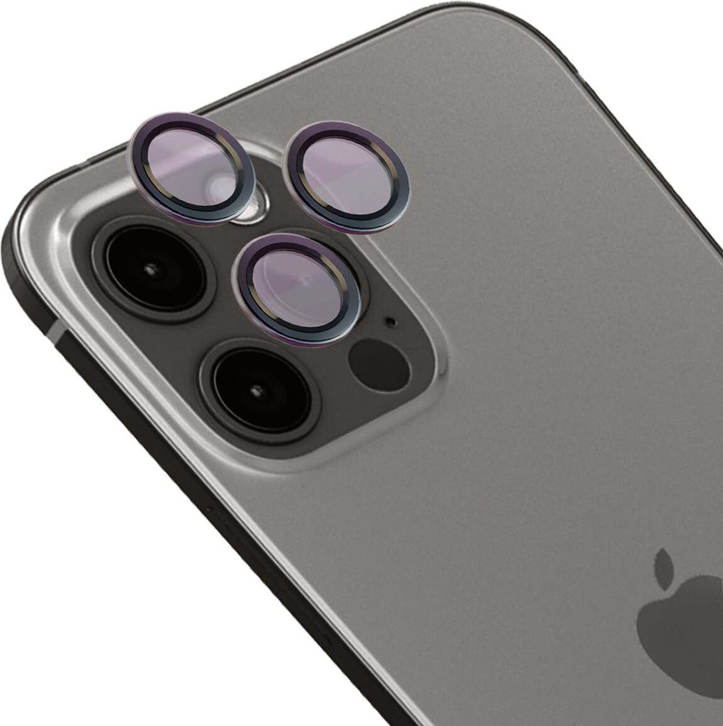 Bizon Glass Snap Lens Apple iPhone 12 Pro / 11 Pro / 11 Pro Max grauer Rahmen