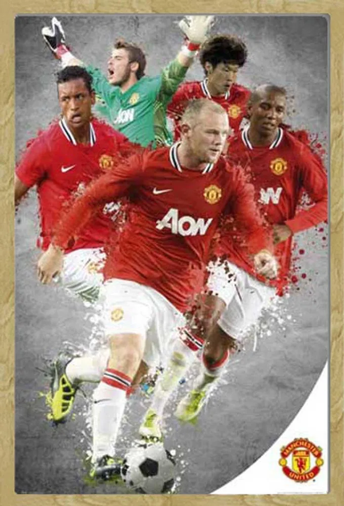 Poster Manchester United 11/12 con Cornice Shinsuke Rovere | Arredo Calcio