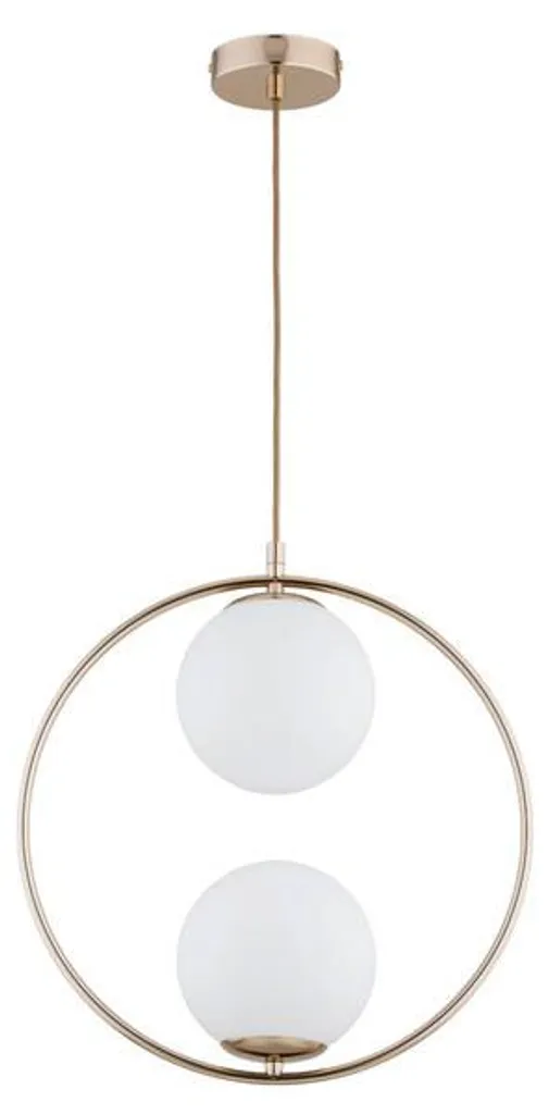 Suspension métal doré AVIA 85 cm design minimaliste et éclairage E14