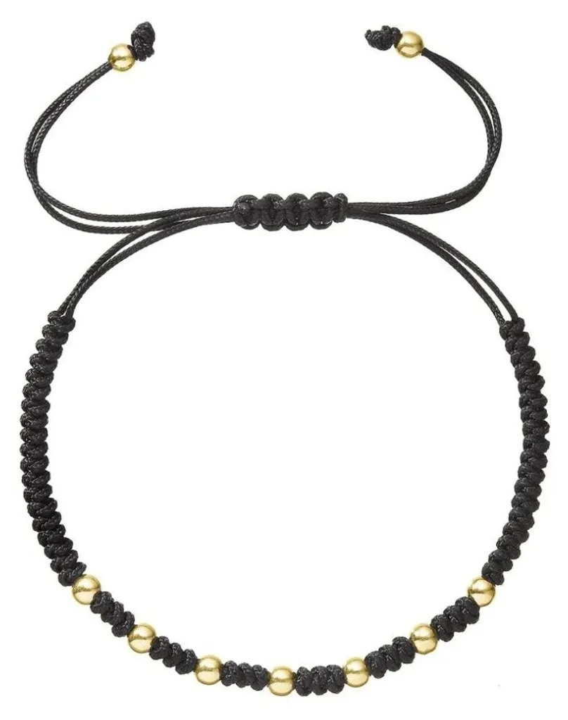 Bracelet Kabbalah de protection noir et or 93T00101 pour le quotidien