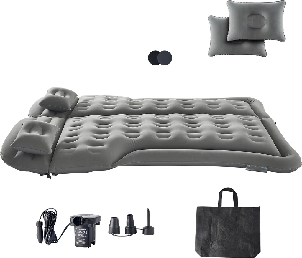SucceBuy Matelas Gonflable de Voiture Gris pour Camping et Coffre SUV