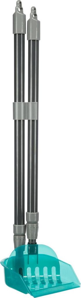 TRIXIE Kehrschaufel mit Harke - grau/blau - 57–102 cm Produktbild 
