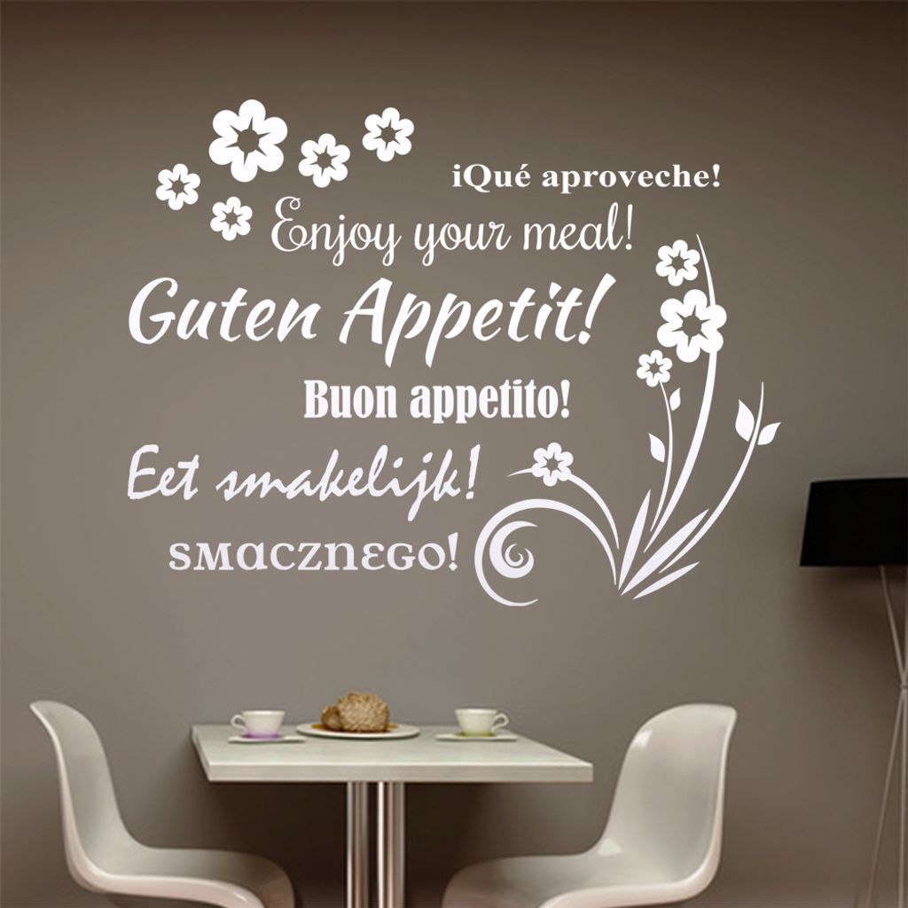 Guten Appetit Nr. 1 Wandtattoo in 6 Größen - Wandaufkleber Wall Sticker - Dekoration, Küche, Wohnzimmer, Schlafzimmer, Badezimmer