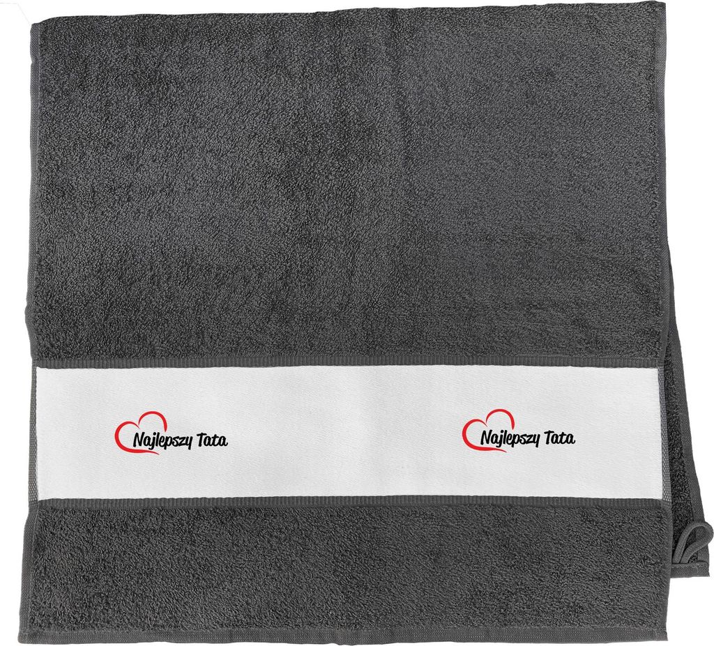 Huuraa Handtuch Najlepszy Tata Serce 50x100cm Graphite Baumwolle Handtuch Geschenkidee