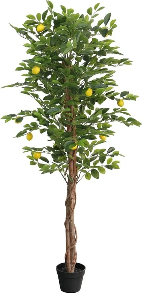 Citronnier Artificiel 180 cm Vert 3 Troncs PP - Déco Sans Entretien Pot