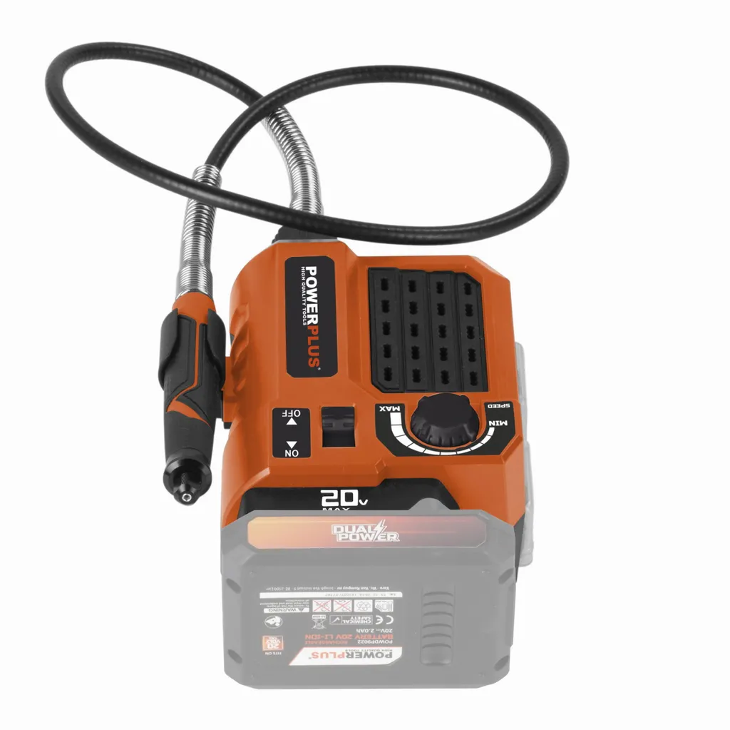 Outil multifonction 20V Powerplus orange avec set complet 40 pièces - 9