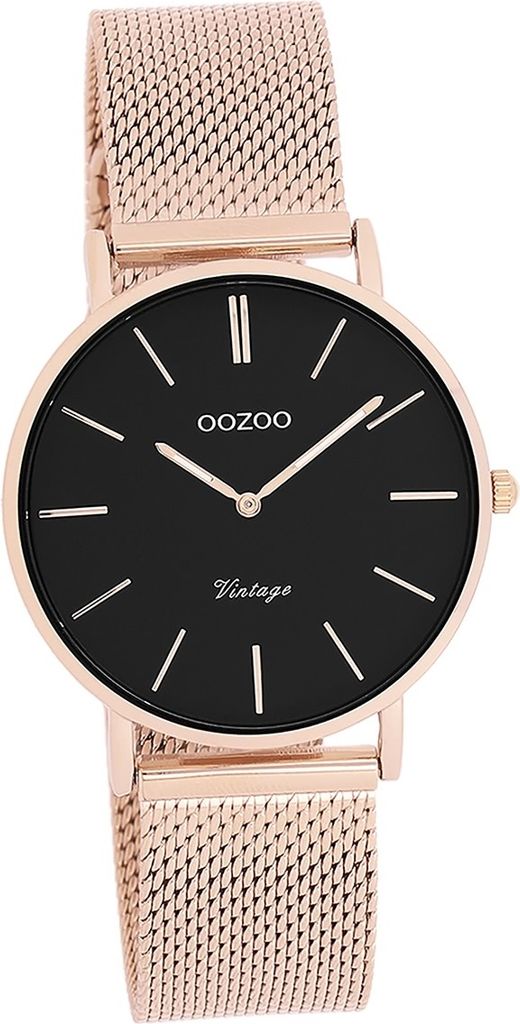 Oozoo Metall Damen Uhr matt Analog Quarzuhr Armband rosegold Timepieces D2UOC9927A