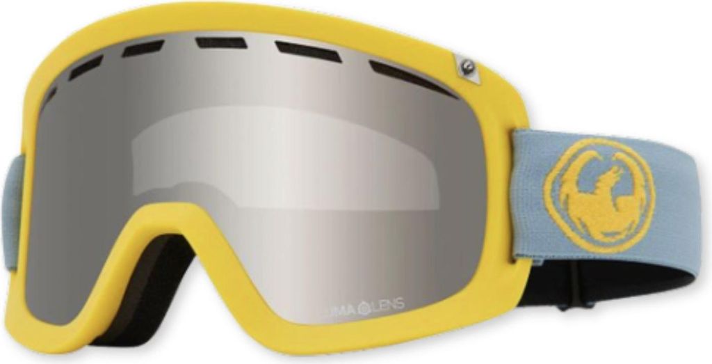 Dragon D1 OTG Skibrille Snowboard gelb zwei Gläser S3, S1