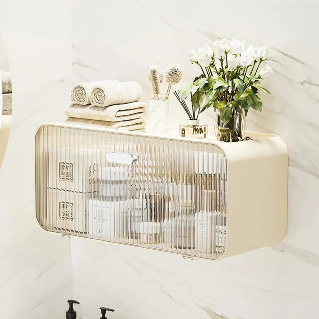 Boîte mouchoirs en polycarbonate bronze incassable avec porte-shampoing