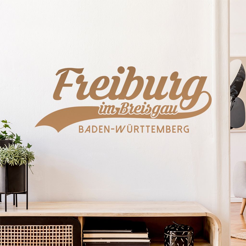 Freiburg Baden-Württemberg Wandtattoo Wandaufkleber Wall Sticker - Dekoration, Küche, Wohnzimmer, Schlafzimmer, Badezimmer
