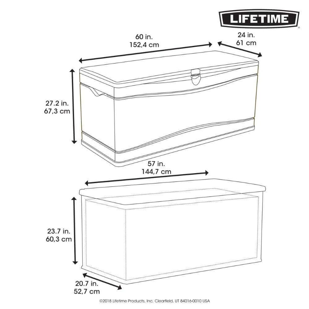 Lifetime plastikowa skrzynia ogrodowa na poduszki 495 L Zdjęcie produktu 