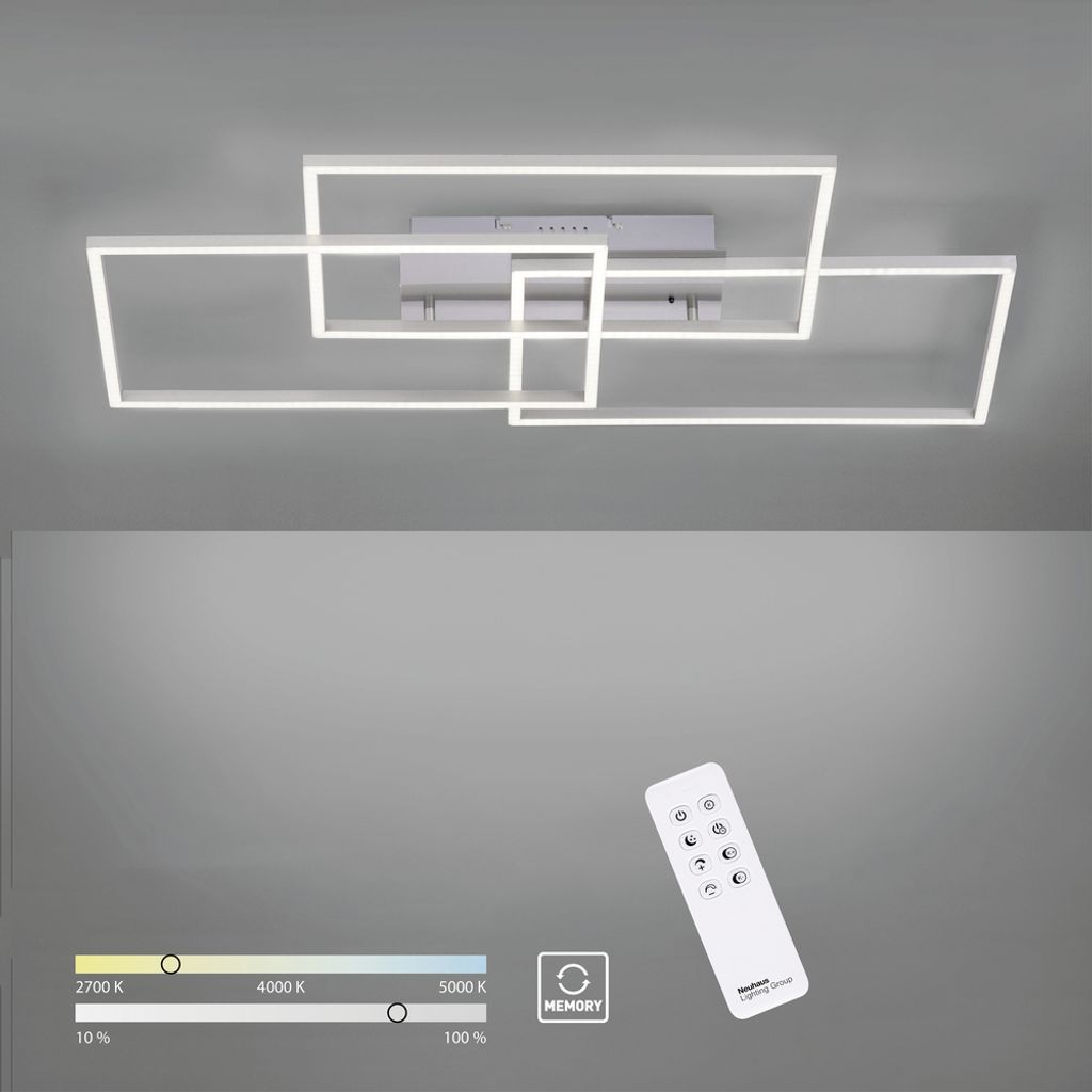 JUST LIGHT LED Deckenleuchte IVEN Fernbedienung Dimmbar per Produktbild 