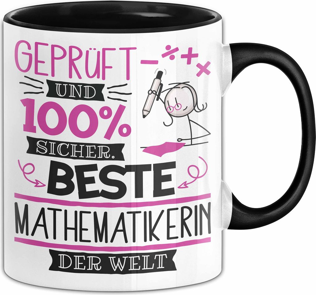 Mathematikerin Geschenk Becher Tasse Gott Schuf Alle Menschen Gleich Nur Die Besten Durfeten Mathematikerin Werden Geschenkidee Lustig (Schwarz)