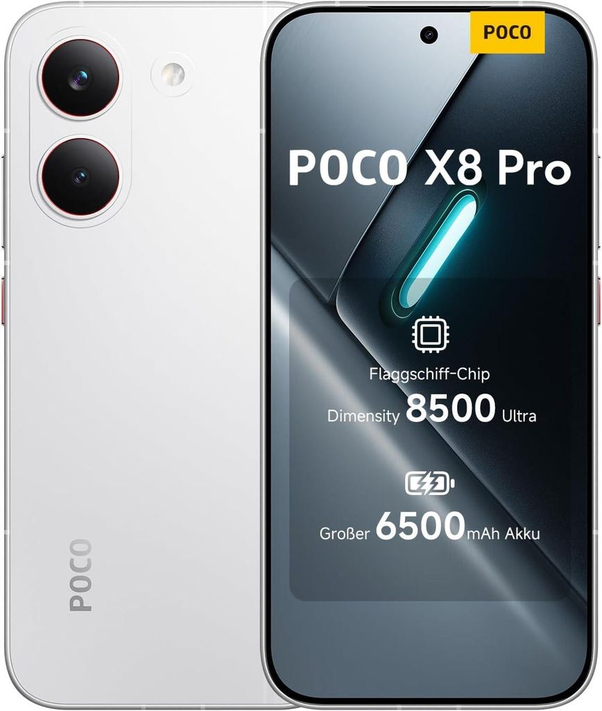 Xiaomi Poco X8 Pro 5G 8GB/256GB Weiß (White) Dual-SIM Produktbild 